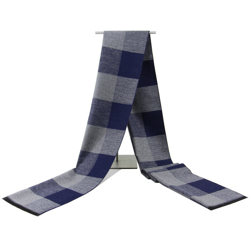Scarf Strip Solid Plaid Wool Scarf Luxury Classical Warm Long Soft Cashmere Winter Scarves for Men Winter Accessories