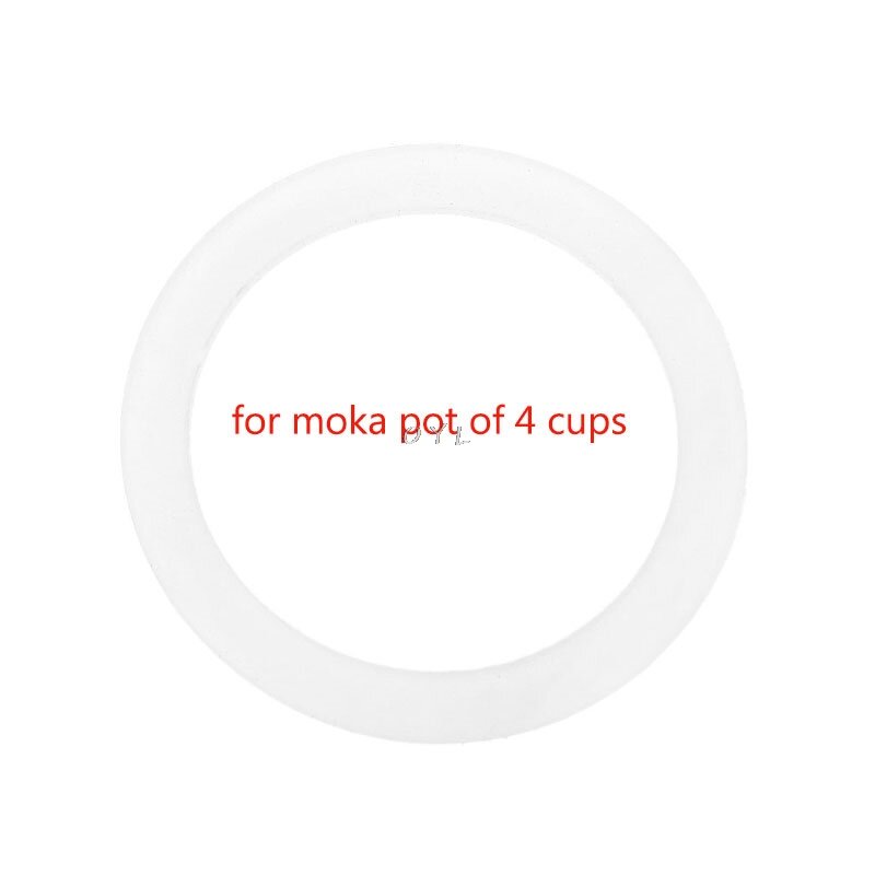 Anillo con sello de silicona, arandela de lavadora Flexible, repuesto para 4 tazas, Moka, olla, Espresso, cocina o cafetería, piezas de accesorios