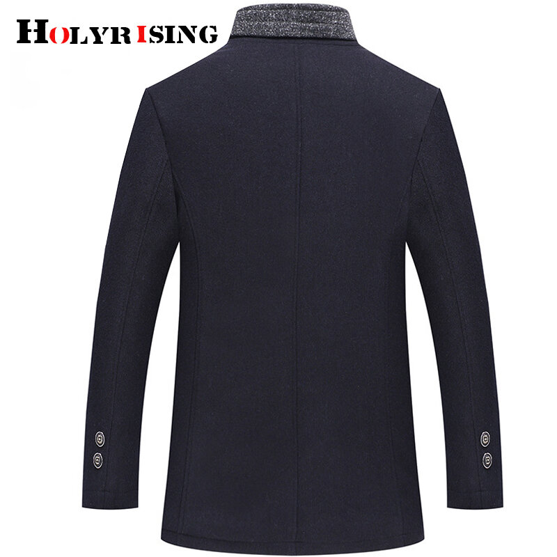 Casaco de lã Holyring masculino, casaco de trincheira grosso, alta qualidade, 18926-5, novo, inverno