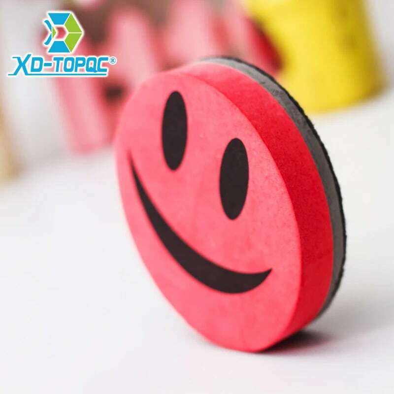 Smile Face-محايات السبورة المغناطيسية ، 4 ألوان ، مسح جاف ، السبورة ، منظف علامات السبورة ، شحن مجاني