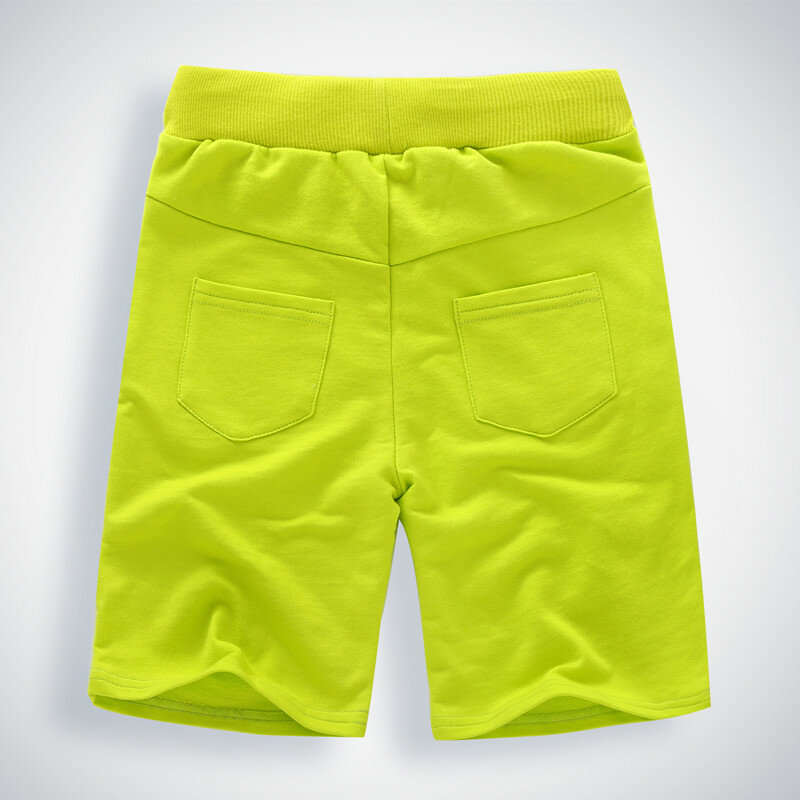 Pantalones cortos con estampado de letras para niños, 100% algodón, cintura elástica, ropa para niños de 4 a 10 años