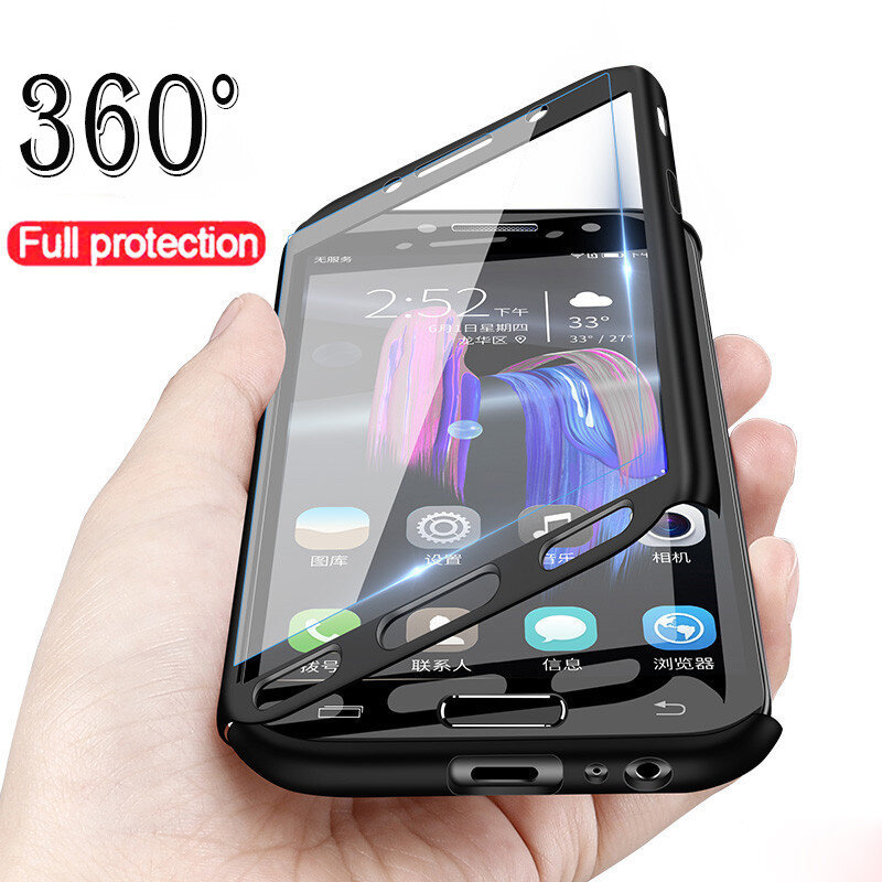360 Full Cover Phone Case For Samsung Galaxy A7 A9 A6 A8 Plus 2018 A3 A5 A7 2017 Shockproof Cover For Samsung J3 J5 J7 2016 2015