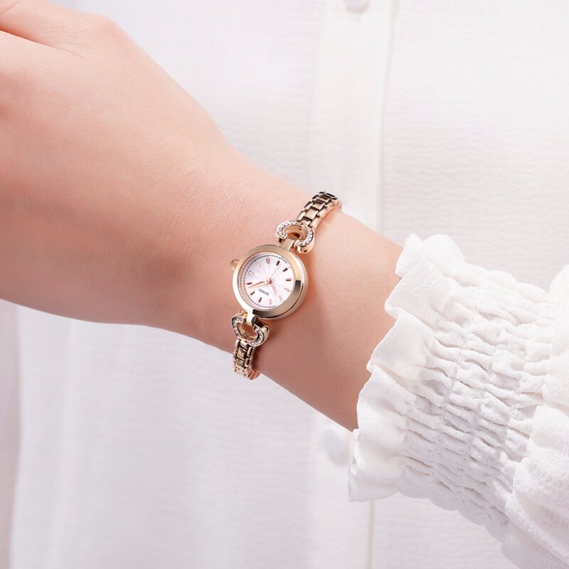 Skmei nova moda relógio de quartzo feminino marca de luxo aço inoxidável pulseira relógios senhoras vestido strass relógios feminino