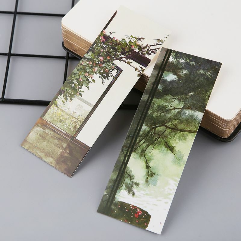 30 sztuk kreatywny chiński styl papieru zakładki malowanie kart Retro piękne zapakowane zakładki pamiątkowe prezenty