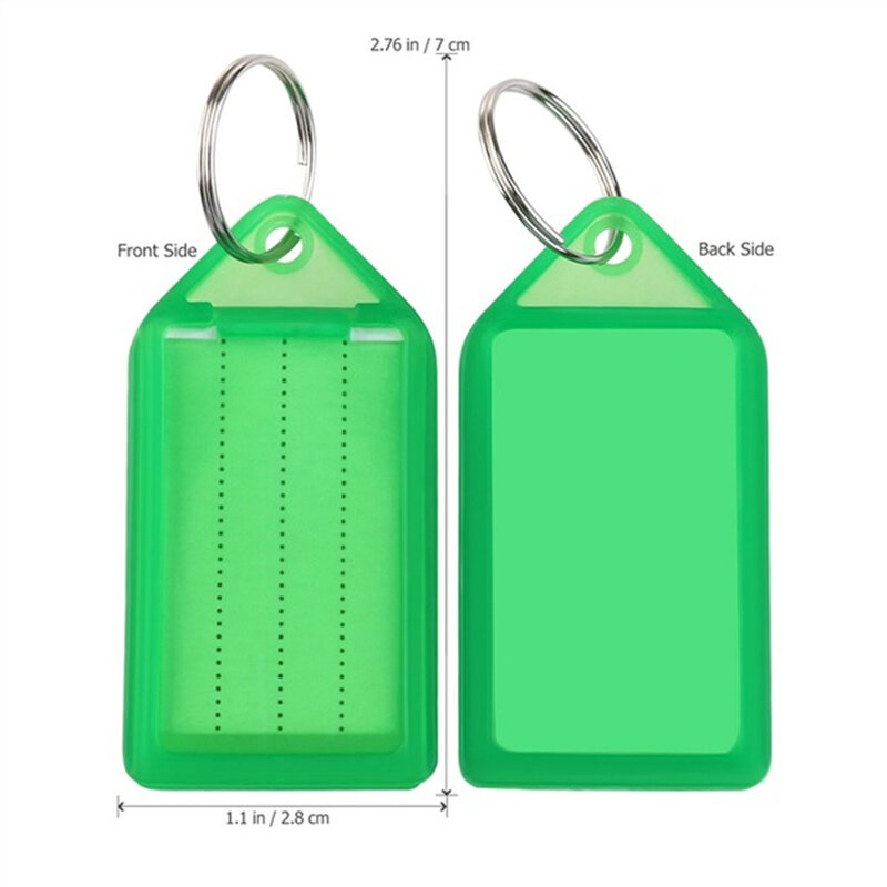 Plastic Luggage ID Tags Label ID Key Tags With Split Ring Travel ID Identifier Name Card Label Travel Accessories Color Random