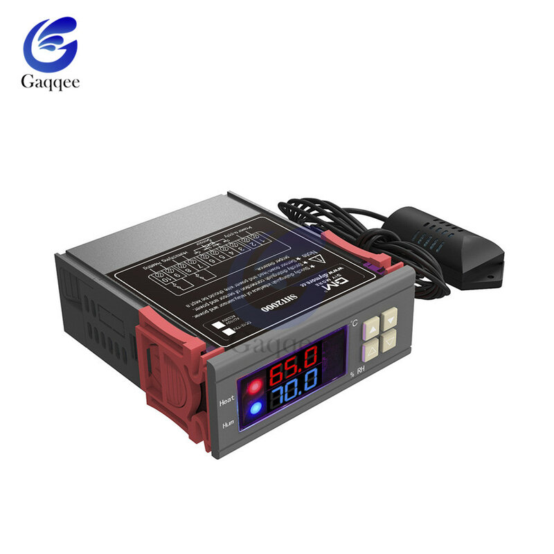 Controlador Digital de temperatura y humedad SHT2000, termostato Humidistat, terómetro, higrómetro, CA 110V, 220V, cc 12V-72V, 24V, 48V, 10A