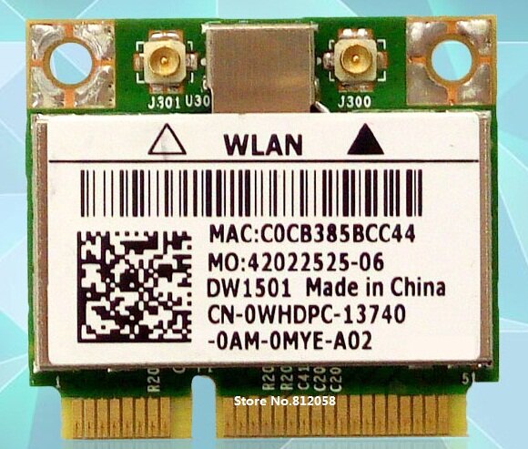 Carte WiFi sans fil pour BROADCOM Half Mini PCI-E, pour DELL E5530 E6330 E6430 E6230 DW1501, testée, nouveau