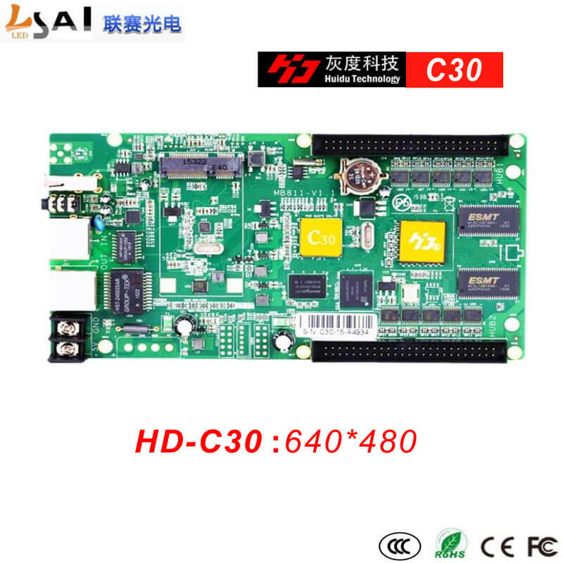 Полноцветные асинхронные контроллеры C30, диапазон управления: 640*320 2of50PIN