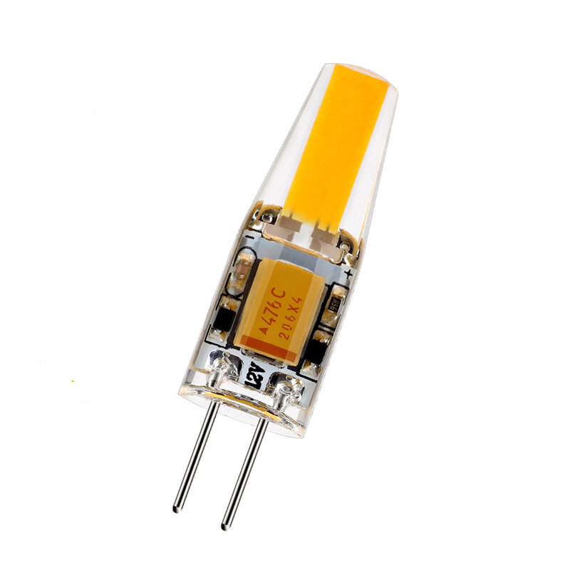 Mini lámpara LED G4 de 12V, 2W/3W/6W, bombilla LED COB blanca cálida/fría, haz de luz de araña en ángulo de 360, lámpara halógena de reemplazo