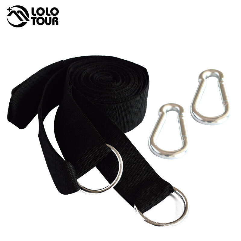 Essentiel peut contenir 200kg, ceinture de suspension pour hamac, Camping en plein air, randonnée, avec boucle en métal, corde de charge