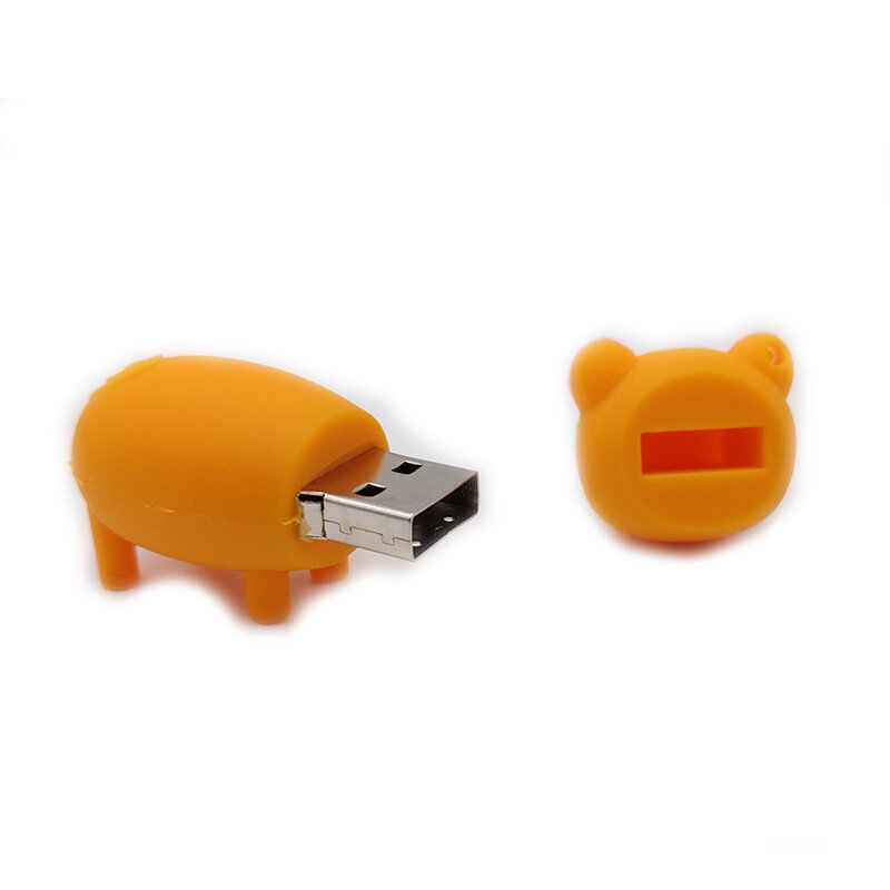 Adorável pig pen drive usb 64gb, pen drive 32gb 16gb 8gb 4gb desenho animado pig u disco de capacidade real