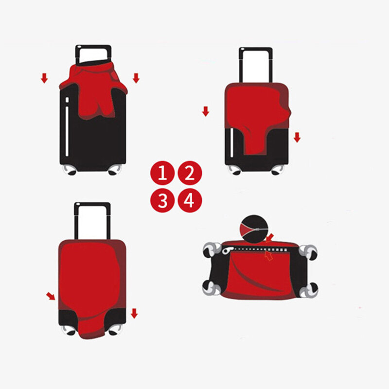 فلامنغو نمط الأمتعة الغطاء الواقي حافظة لحقيبة السفر حقيبة تروللي بعجلات السفر حقيبة أمتعة غطاء غبار ل 18 إلى 32 بوصة حالة