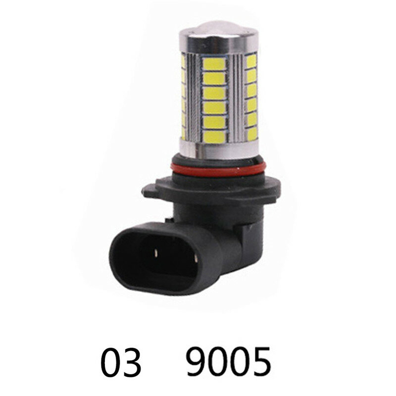 H4/H7/9005/9006 33SMD LED a basso consumo ad alta potenza a lunga durata lampadina per faro per auto luce di marcia lampada da nebbia per moto bianca #272929