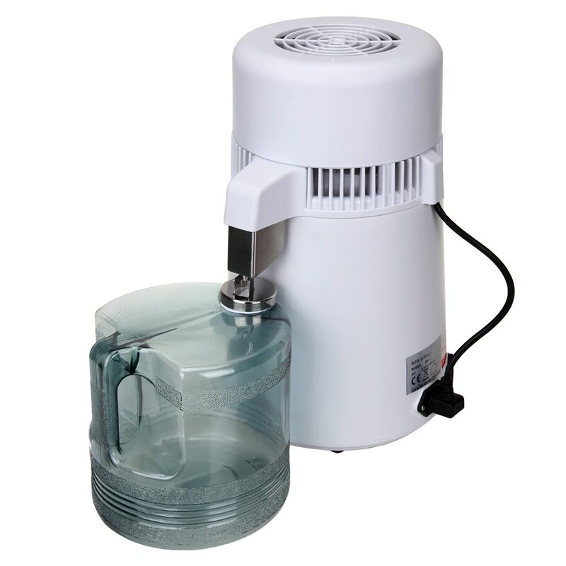 (Navio da ue) 4l destilador de água pura filtro máquina purificador filtração hospital escritório em casa cozinha wasser destillie