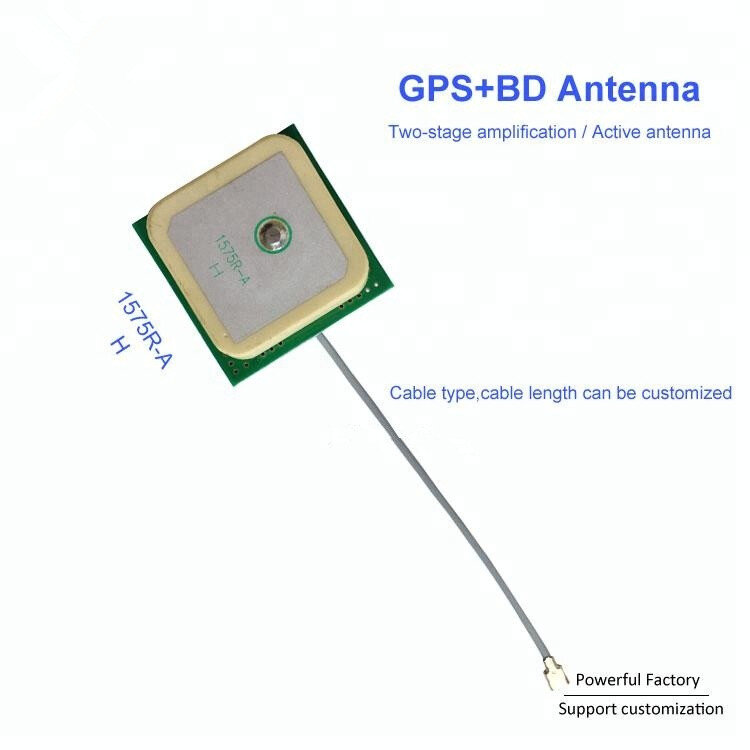Antena Keramik GPS BD 28DBI Amplifier Dua Tahap 1575R-A Konektor IPEX Aktif 1 Buah