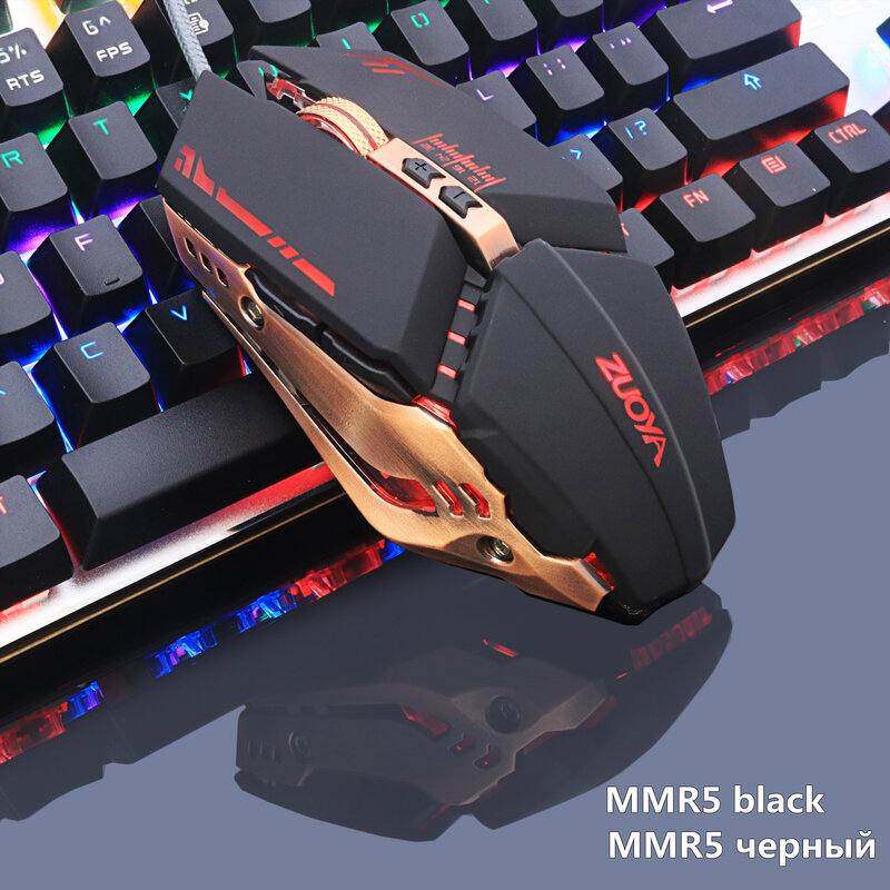 ZUOYA USB Wired Gaming Mouse 7 Tombol LED Optik Permainan Komputer untuk PC Laptop Notebook Gamer