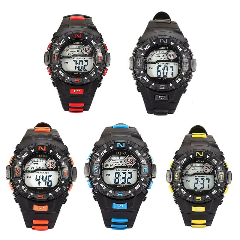 Lasika Fashion Olahraga Anak-anak Digital Multi Fungsi Jam Alarm Siswa Tahan Air Olahraga Elektronik Anak-anak Jam Tangan Reloj