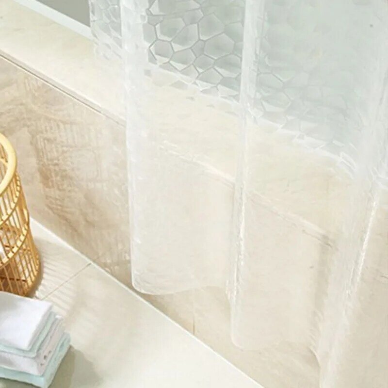 1.8*1.8m cortina de chuveiro moldproof à prova d3d água 3d engrossado banheiro banho chuveiro cortina eco-friendly branco produtos do banheiro
