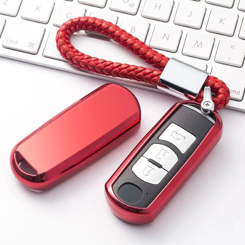 TPU حالة مفتاح السيارة فوب غطاء ل مازدا 2 3 6 Atenza Axela CX-5 CX5 CX 5 CX-7 CX-9 2015 2016 2017 2018 الذكية 2/3 أزرار المفاتيح