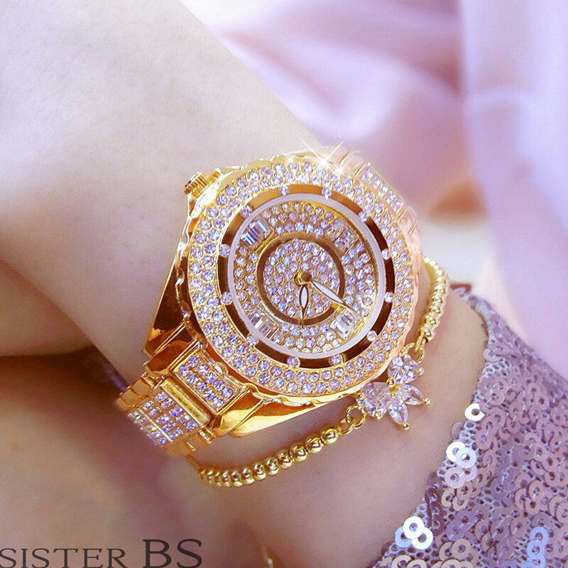 Relógios de quartzo feminino relógio de quartzo de luxo mulher relógio de diamante pulseira de aço inoxidável relógio de pulso senhoras presentes relogio feminino
