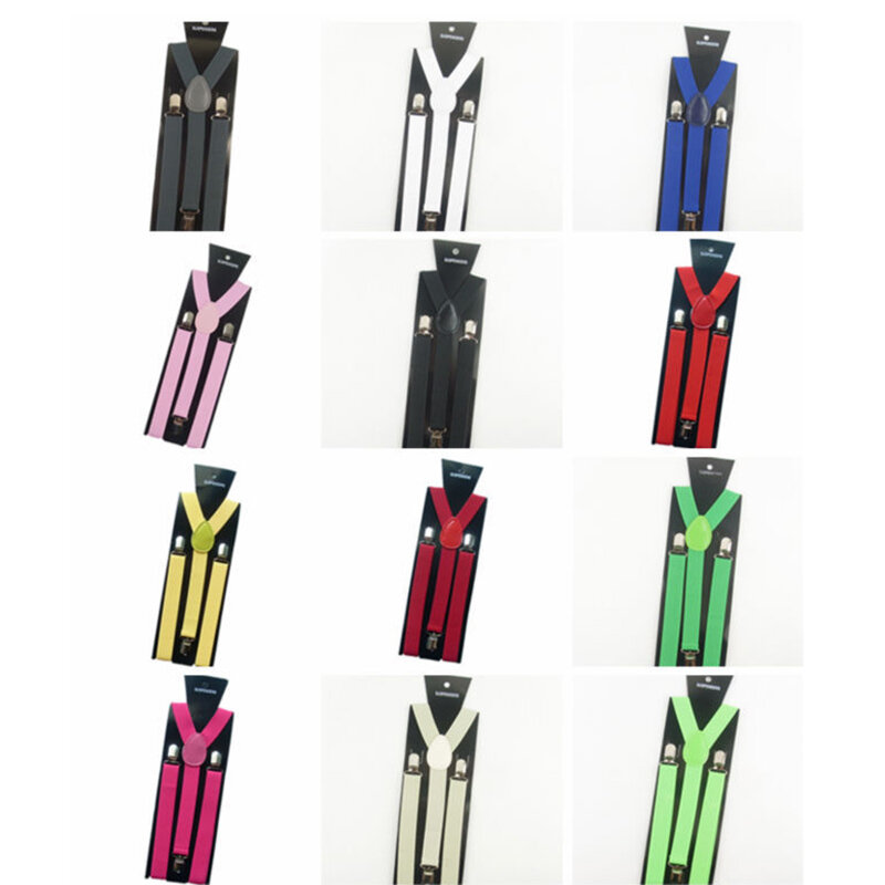 Suspensórios de cinto unissex, elástico em formato de y ajustável, colorido, acessório de moda para homens e mulheres, venda imperdível