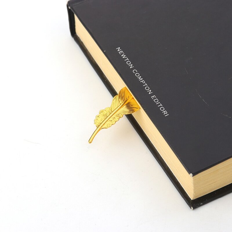 Coloffice 2 Pcs Klasik Logam Bulu Bentuk Besi Bookmark Hadiah untuk Teman Kreatif Bookmark Perlengkapan Kantor & Sekolah 11.5X2.3 CM