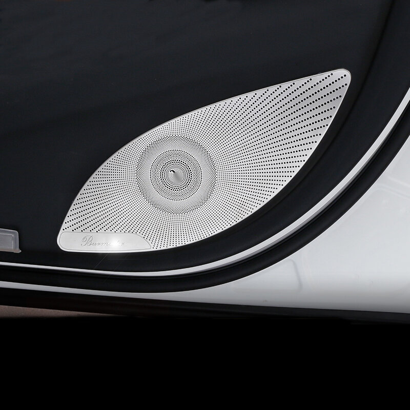 Acessórios para mercedes benz classe e w213 2016-2020 porta do carro de aço inoxidável alto-falante de áudio decoração tira capa guarnição adesivo