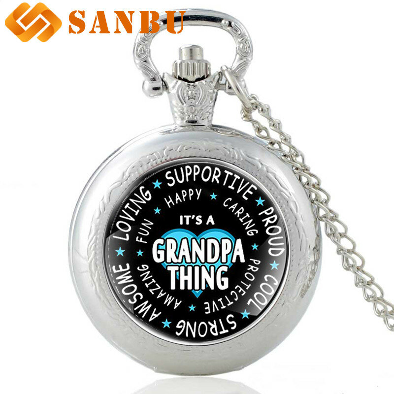 Классические кварцевые карманные часы для всей семьи, винтажное бронзовое ожерелье с подвеской, лучший подарок для Дедушки