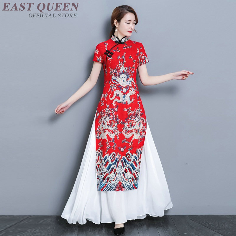 Qipao Chinese Dress Cheongsam Orienal Gaun Pakaian Tradisional Cina untuk Wanita Seksi Cina Modern Gaun DD1296