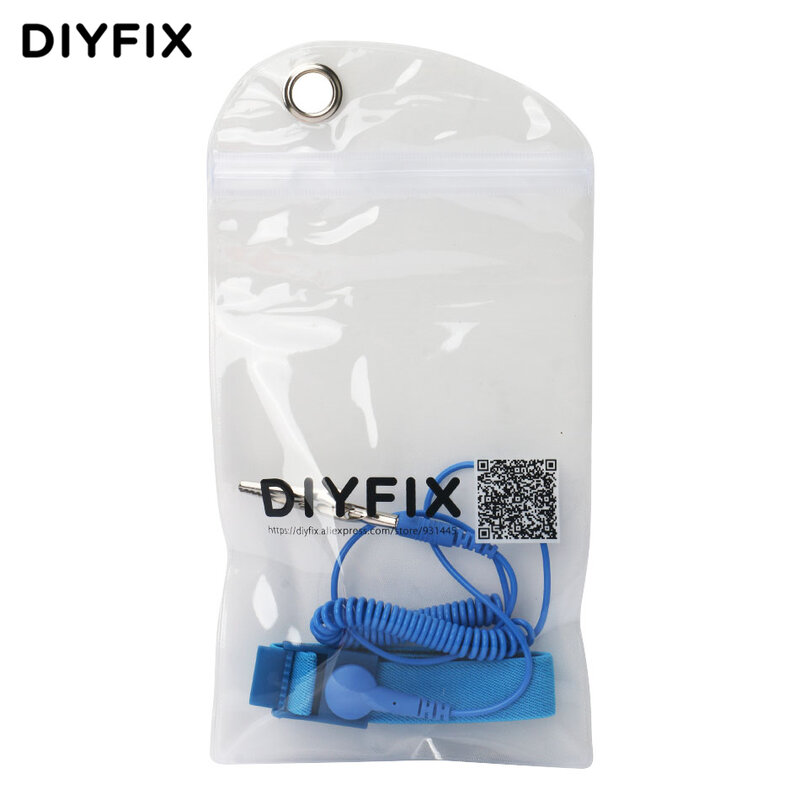 DIYFIX – bracelet de poignet antistatique ESD, bande élastique avec Clip pour les outils de travail de réparation d'électronique sensible