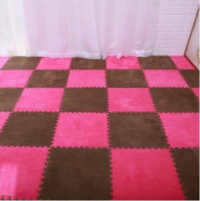 Tappeto camera da letto negozio pieno quadrato di puzzle peluche di spessore da comodino pavimento lavabile schiuma splicing mat-31