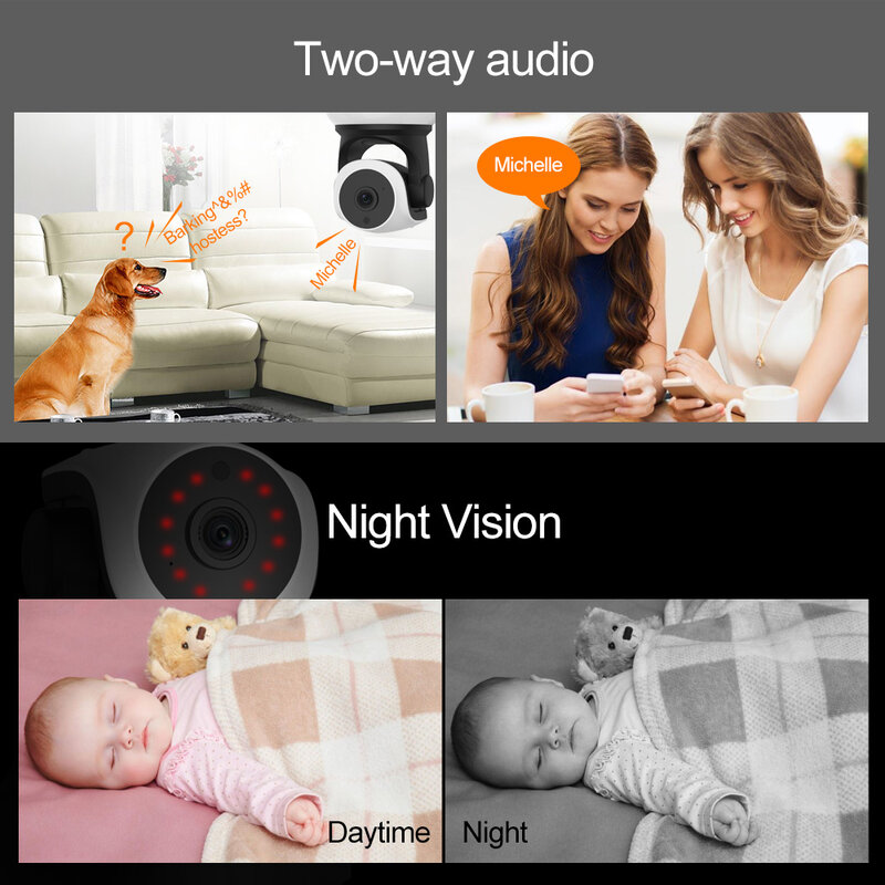 Vstarcam – caméra de Surveillance IP Wifi 720P K24, dispositif de sécurité sans fil, avec Vision nocturne infrarouge, pour bébé