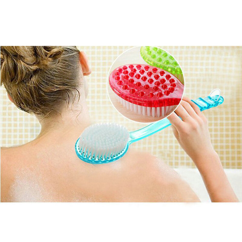 Cepillo de baño con mango largo para exfoliación de la espalda, cepillo corporal para masaje de la piel, frotar los pies, accesorios de baño