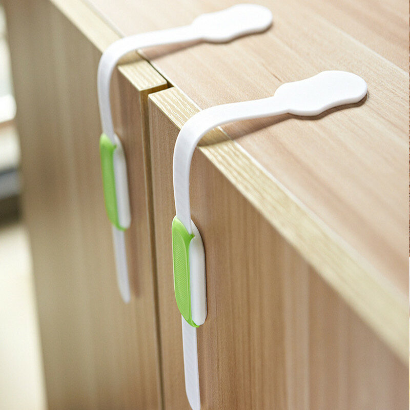 10Pcs/lot Baby Safety Drawer Lock Cabinet Lock Adjustable Safety Lock Fashion Safety Lock 2colors