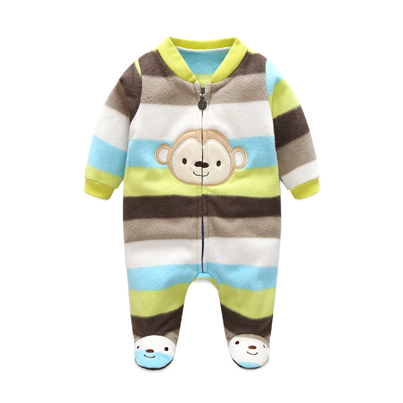 3m-12m infantil footies bebê recém-nascido meninos meninas roupas de inverno colorido 100% algodão personagem roupas unisex outono macacões
