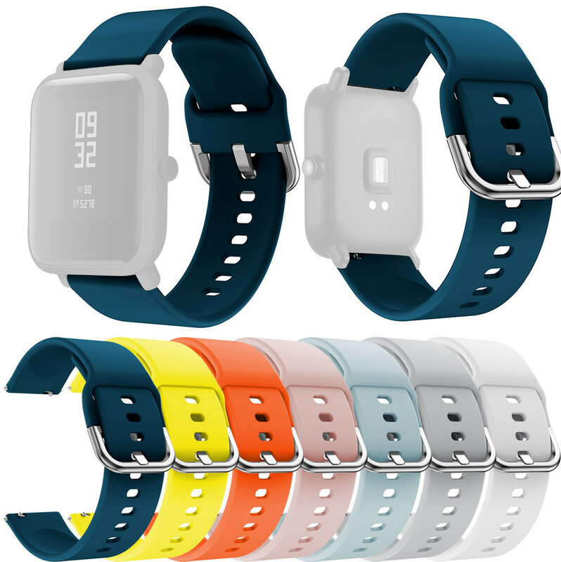 2019 od zegarków silikonowe wymiana Watch Band pasy dla Xiaomi Huami Amazfit Bip młodzieży mody zegarek męski zegarek sportowy pasy