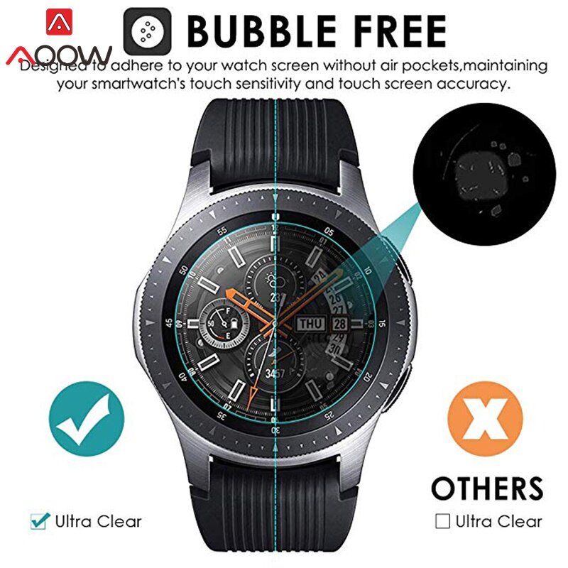 Pour Samsung Galaxy Watch 42mm 46mm protecteur d'écran en verre trempé Film de protection Anti-Explosion Anti-éclatement