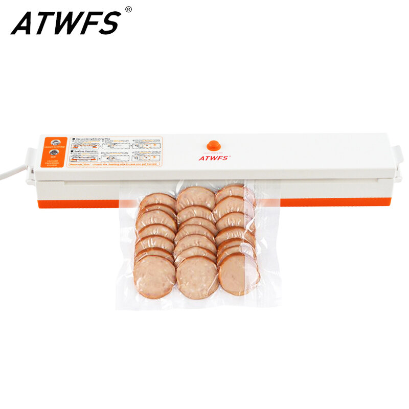 ATWFS فراغ السدادة ماكينة تعبئة وغلق أفضل المحمولة الغذاء فراغ السدادة المطبخ باكر مع 15 قطعة حقيبة فارغة للأغذية التوقف