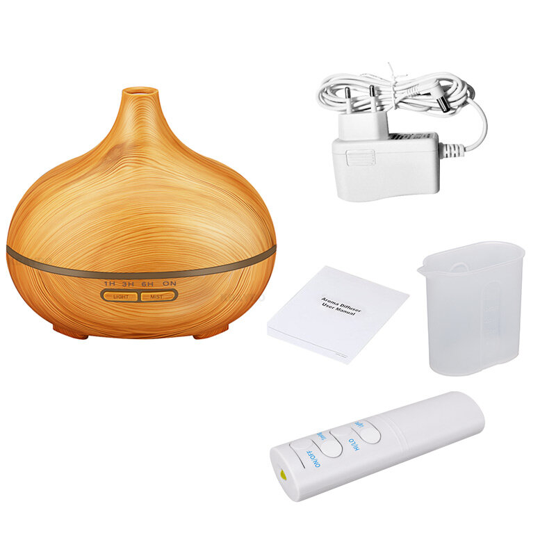 550ML Remote Control Ultrasonic Air Humidifier Minyak Esensial Diffuser Lampu Aroma Aromaterapi Aroma Listrik Diffuser Mist Maker