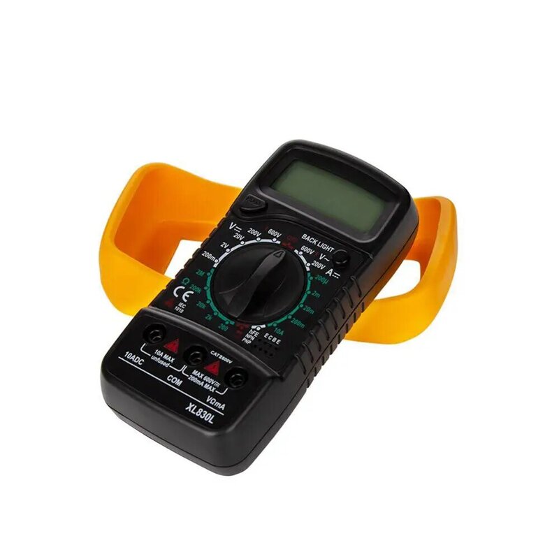 Multímetro Digital portátil con retroiluminación, amperímetro de CA/CC, voltímetro, medidor de ohmios, XL830L, LCD de mano
