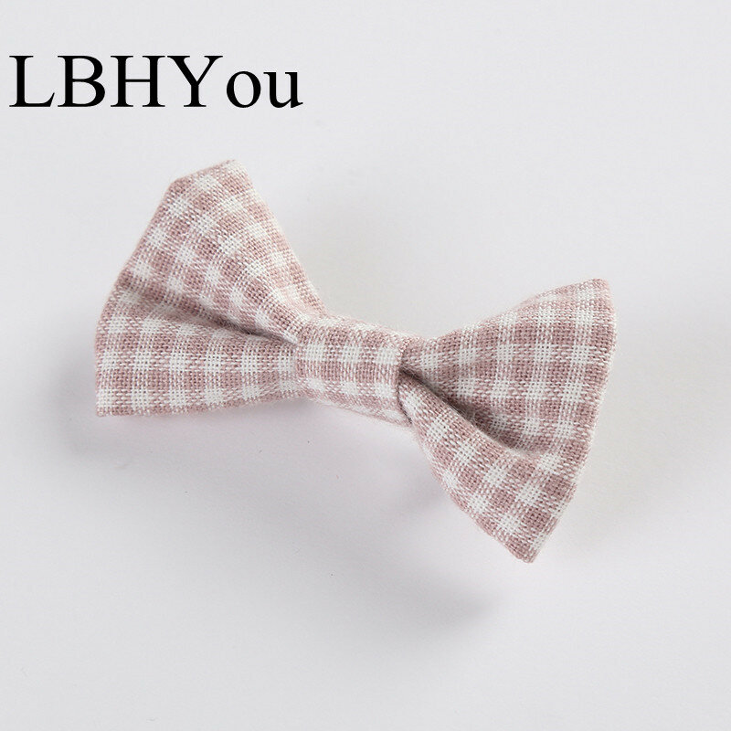 1pcs Classic Plaid Bows Hair Clips One Size Fit Most Knotbow Hairpins Baby Girls Hand Tie Hair Barrettes