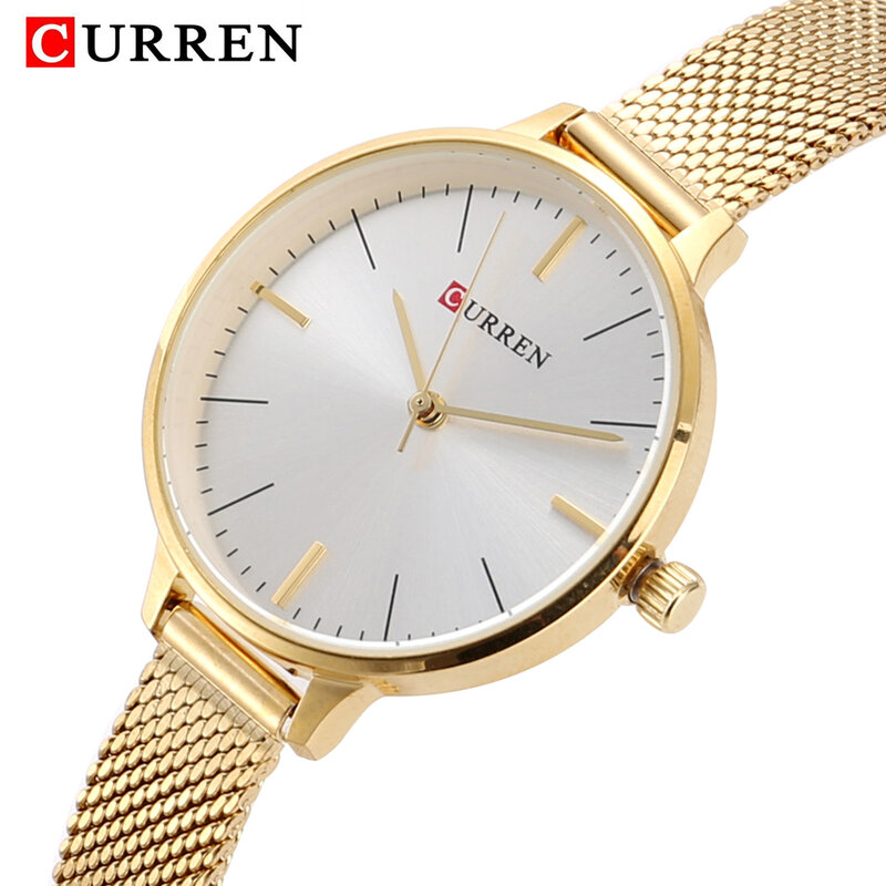 Luxury นาฬิกาผู้หญิงที่มีชื่อเสียงยี่ห้อ Curren ควอตซ์นาฬิกาผู้หญิงแฟชั่นผู้หญิง Minimalist นาฬิกาข้อมื...