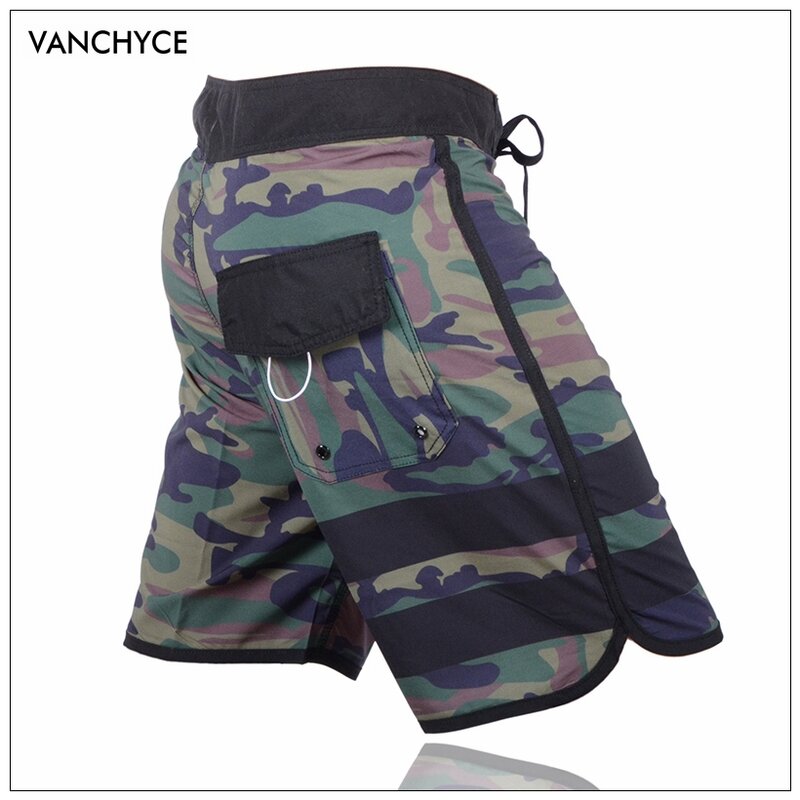 VANCHYCE-pantalones cortos de playa para hombre, bañador de marca, Bermudas de secado rápido, color plateado