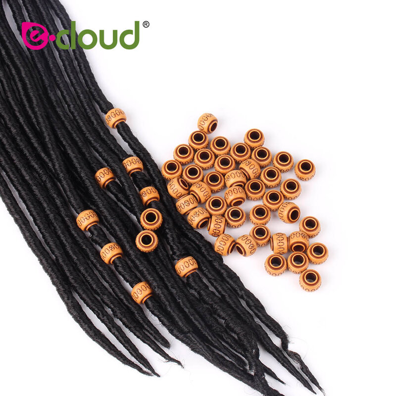 50Pcs Dreadlock Beads Plastic/resin Hair Beads for Braided Ring Tube Cuff Clips For Braids Hairstyle Hair Extensions Accessories