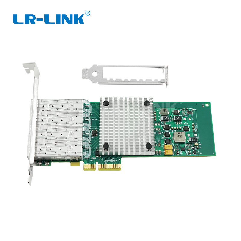 LR-LINK 9714HF-4SFP Gigabit Adapter do sieci Ethernet quad port pci-express światłowodowa karta Lan kompatybilny Intel I350-F4 Nic