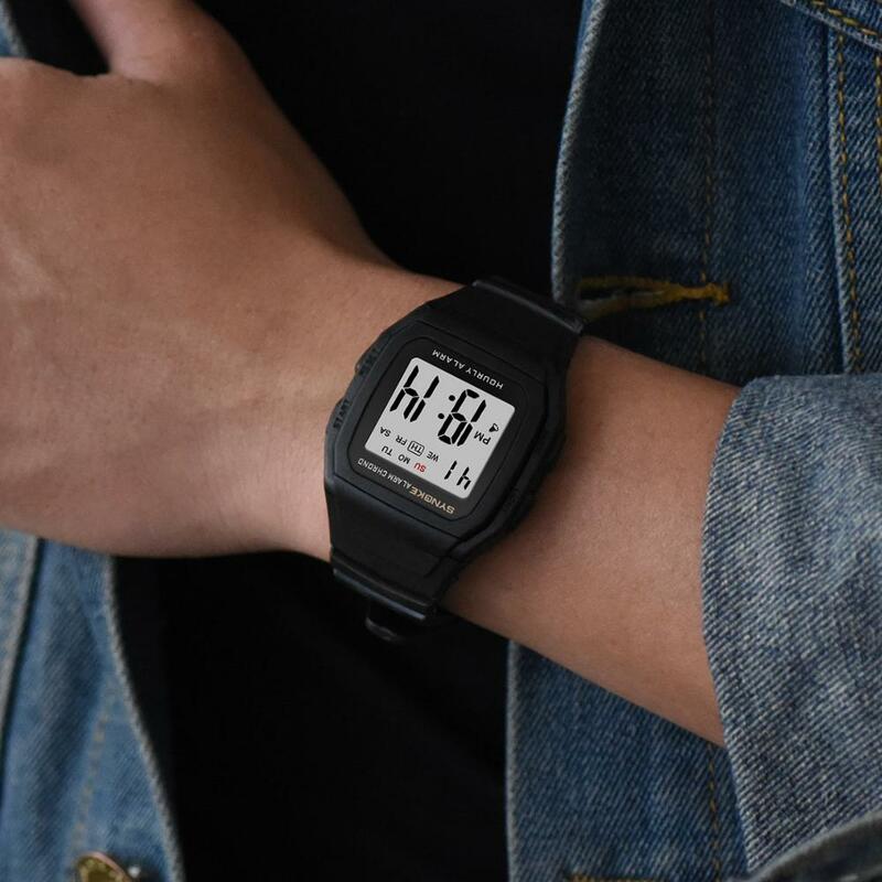 Synoke腕時計腕時計ファッションスポーツ防水ledデジタル腕時計男性電子軍事アラー男性時計