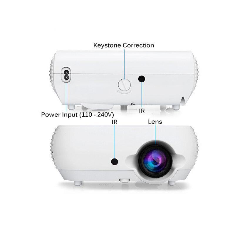 Byjotech-projetor de led para casa, w1, full hd1080p, 2500 lúmens, vídeo 3d, cinema em casa, projetor de interação hdmi, multi tela vs x9