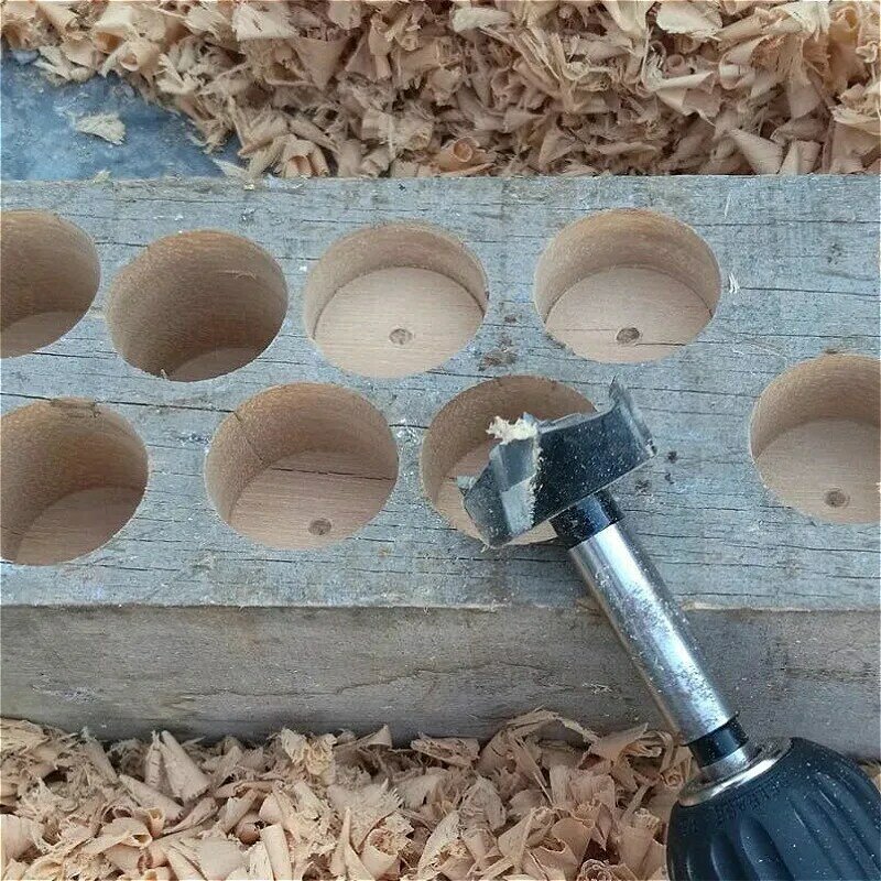 Forstner-brocas de taladro de acero al carbono para carpintería, sierra de agujero autocentrado de 35mm, cortador de madera de tungsteno, juego de herramientas