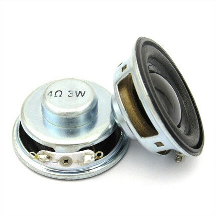 Mini amplificador de borracha, 2 pçs/lote, alta qualidade, 3w, 4r, diâmetro de 4cm, junta, alto falante, trompete