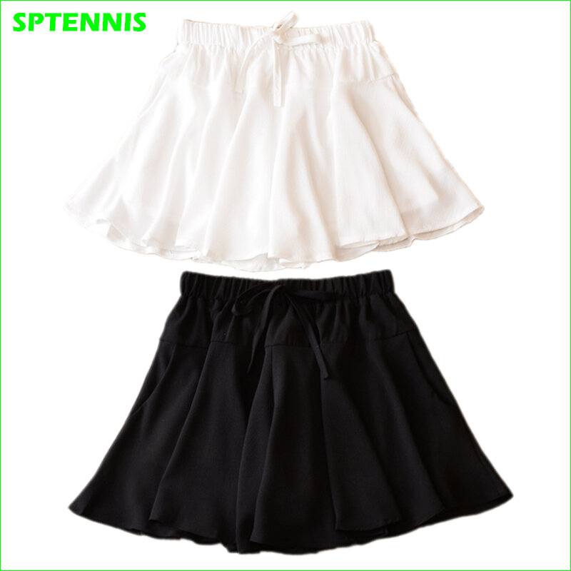 Elastyczny pas spodenki tenisowe dziewczyna szyfonowa Skorts Badminton Golf plisowana pełna spódnica kobiety lato